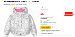 Billieblush Gevoerde meisjes Jas - Puffer - voor €45 bij Bol
