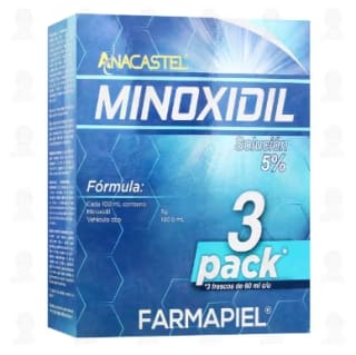 3 Pack Minoxidol Anacastel Solución 5% por $306 en Farmacias Guadalajara