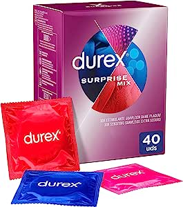 caja de 40 c0ndones marca Durex. Mix Para Explorar Nuevas Sensaciones por 18,21€