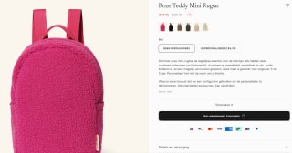 Studio Noos Teddy Mini rugzak roze voor €19,95