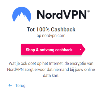 100% Cashback op NordVPN via CashbackXL
