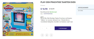 Play-Doh Prachtige Taarten Oven voor €16,98 bij Wouters Speelgoed