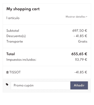Código 15% Descuento Gama de relojes Tissot PRX Powermatic 80
