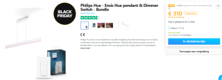 Philips Hue Ensis Wit met Dimmer Switch voor €310 bij Coolshop
