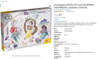 Puzzle Liscianigiochi para colorear de 250 piezas, princesas disney por 3,83€