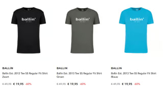 Ballin heren t-shirts voor €16,95 p.s. bij Secret Sales