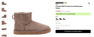 Uggs dames classic mini 2 Taupe voor €119,95 bij Esdemarca