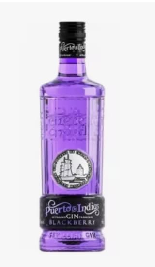 2 Botellas de Gin Puerto de Indias - BlackBerry Premium Gin - Ginebra de Mora - 70 cl por 17.98€