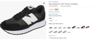 New Balance 237 Heren Sneakers black magnet voor €30 bij Amazon