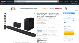 Samsung HW-Q930D/ZF Barra de Sonido por 551,65€