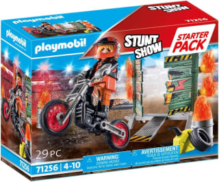 Playmobil 71256 Starter Pack, Stuntshow Moto con Pared de Fuego por 8,99€