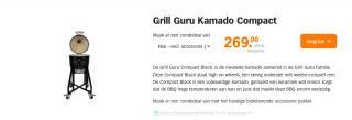 Grill Guru Kamado Compact High Stand voor €269 in de AH voordeelshop