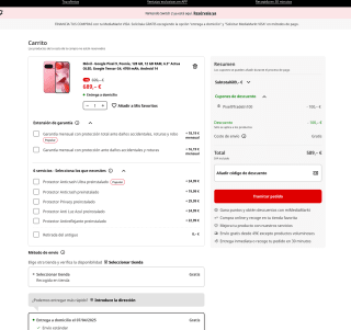 Móvil Pixel 9 128GB Peonia por solo 589€