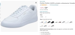 PUMA caven uniseks Sneakers voor €29,95 bij Amazon