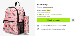 Mochila + Estuche Fila Candy por 9.99€