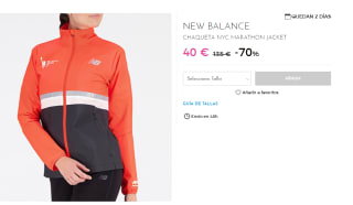 Chaqueta de Running de Mujer New Balance NYC MARATHON JACKET por 40€