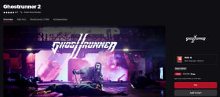 Gratis game Ghostrunner 2 via EpicGames