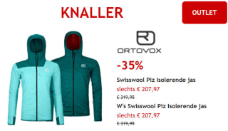 Bergfreunde Dagdeal met 35% korting op Ortovox isolerende jas