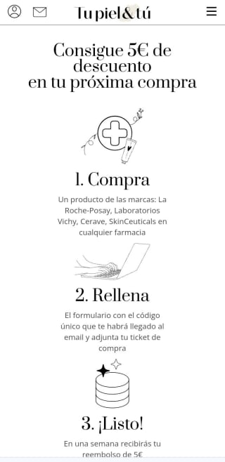 Compra un producto de las marcas: La Roche-Posay, Laboratorios Vichy, Cerave, SkinCeuticals en cualquier farmacia