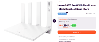 Huawei AX3 Quad-Core WS7200-20 - Wifi 6 Router - Wit voor €29,95 bij iBOOD