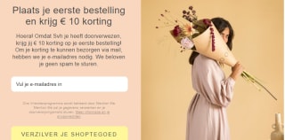 10% korting op je eerste bestelling bij Bloomon