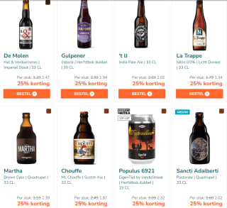 25% korting op speciaalbier bij Mitra