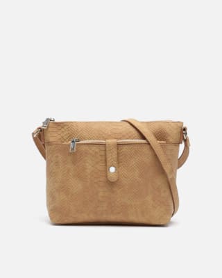 Bolso bandolera pequeño animal print marrón por 11€