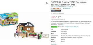 Playmobil Uitbreiding rij stal (71240) voor €11,24 bij Amazon