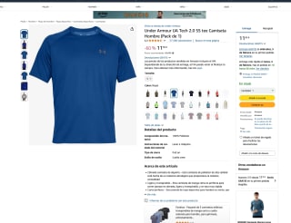 Camiseta Hombre Under Armour Hombre por 11,95€