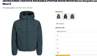 Jack & Jones Gewatteerd jack met capuchon voor €28 bij Bol