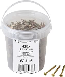 Meister universal Tornillos 4 x 50 mm, 425 piezas por 7,99€