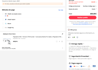 Playstation VR2 + Horizon CTM Voucher + Auriculares Mantis Pro Gafas o Playstation VR2 + Auriculares Mantis Pro Gafas por solo 409,89€