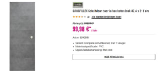 Schuifdeur Door in box van Grosfillex 87,4 x 211 cm voor €99,98 bij Hornbach