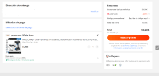 Taladro eléctrico inalámbrico sin escobillas de 45NM, marca Prostormer por 48,68€