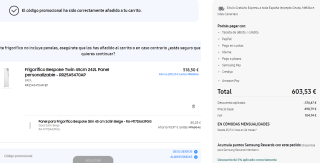 Frigorífico una puerta - Samsung personalizable + panel desde solo 603,€