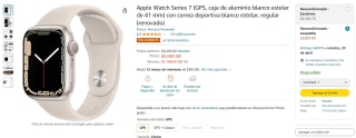 Apple Watch Series 7 Reacondicionado Aceptable por $3,097 en Amazon