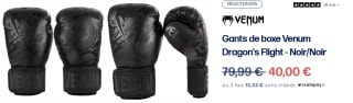 Gants de boxe Venum Dragon's Flight , Noir à 40€