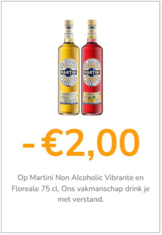 €2 korting op Martini non alcoholic met de e-coupon