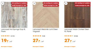 25% korting op vloeren bij Kwantum