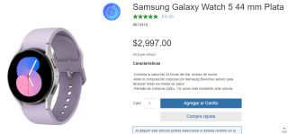 Samsung Galaxy Watch 5 44mm por $2,997 en Costco