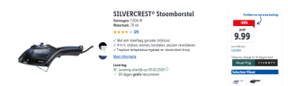 Silvercrest kleding stoomborstel voor €9,99 in de Lidl webshop