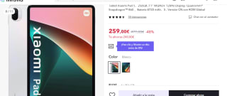 Tablet Xiaomi Pad 5 6GB/256GB por solo 259€