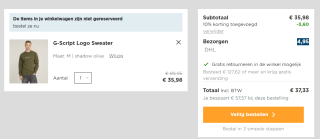 G-STAR RAW Heren G-Script Logo R Sweater voor €33,37 dmv code bij G-Star