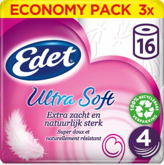Edet Ultra Soft 4-laags Toiletpapier – 48 Rollen voor €21,96 bij Bol.com