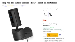 Ring Pan-Tilt Indoor Camera Zwart voor €39 bij Bol