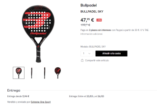 Bullpadel - Pala Sky por 47,95€