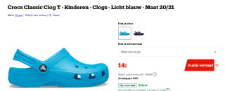 Kids Classic Clog voor €14 bij Bol
