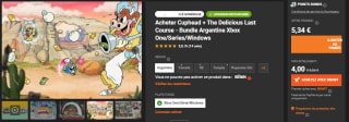 Jeu Cuphead & The Delicious Last Course à 4€