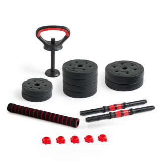 Halterset met stang, gewichten en kettlebell 18 kg voor €29,95 in de Action webshop
