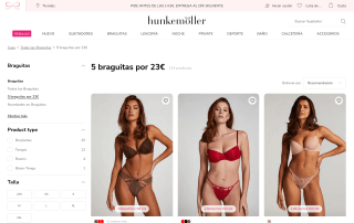 5 Braguitas Hunkemoller por 23€